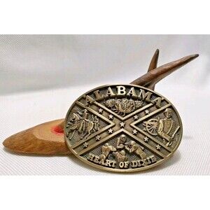 VTG Award Design Medals Inc Solid Brass Belt Buckle Alabama Heart of Dixie